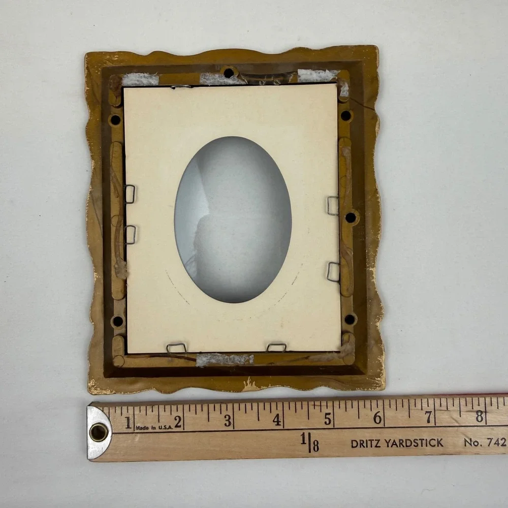 Vintage Gold Ornate Picture Frames Set of 2 Scalloped Scroll Wall Decor 6x7